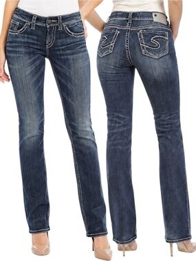 Silver Jeans Suki Straight Leg Jeans Size 36